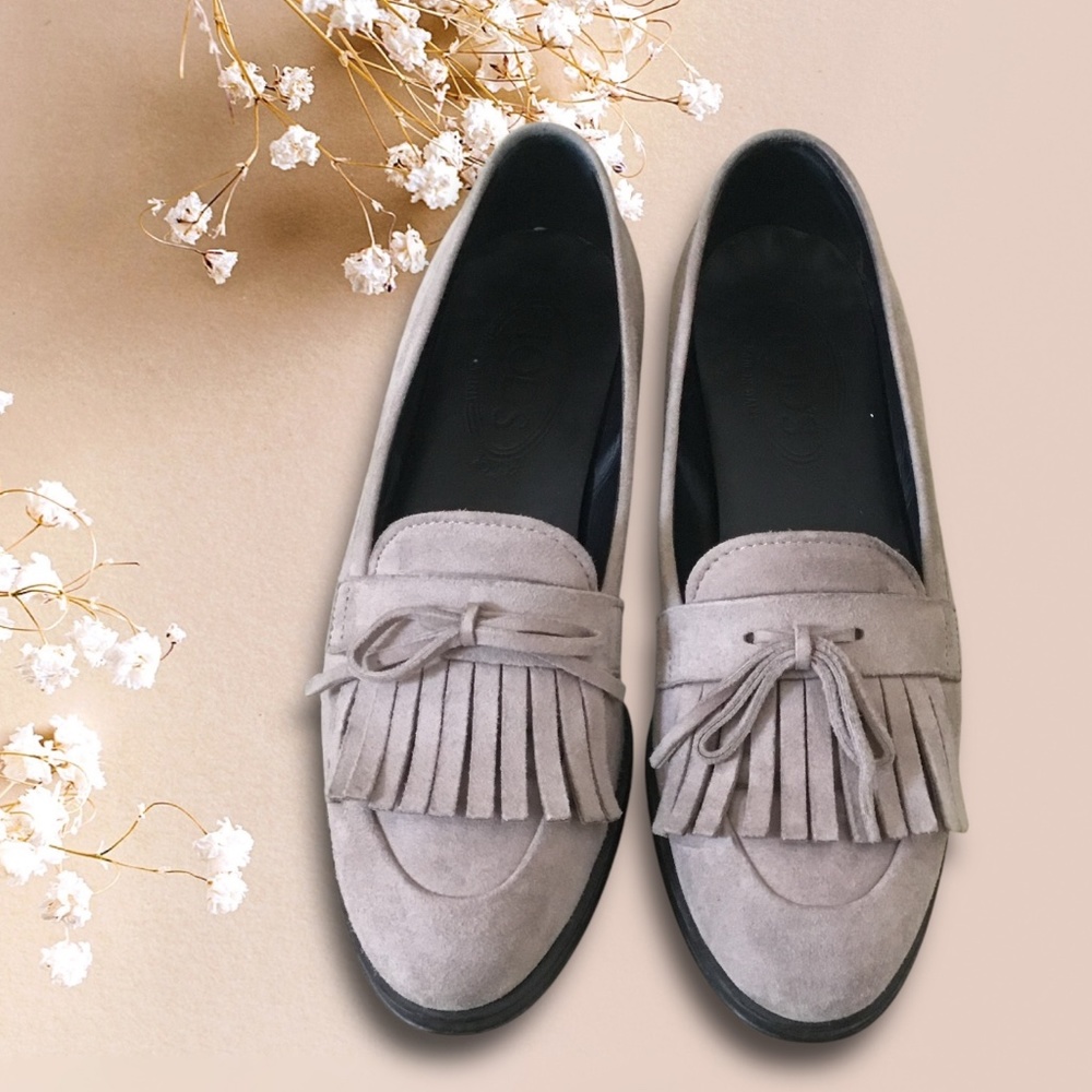 TOD’S Suede Tassel Loafers